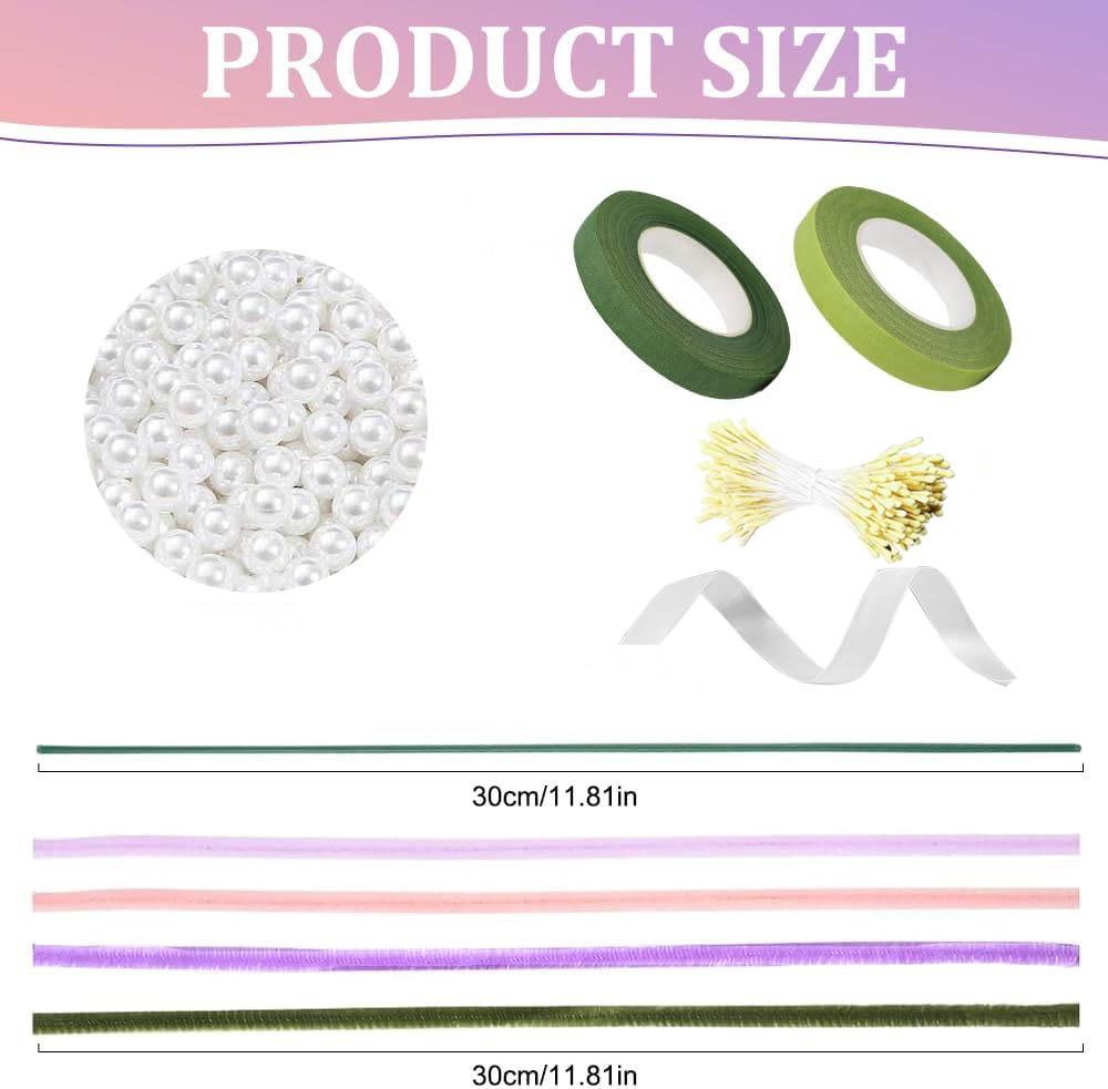 Pipe Cleaners Flower Set, Pipe Cleaners for Crafts, Pipe Cleaners for Crafts, Pipe Cleaner Flower Set, for Bouquet DIY