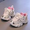 Kids Mesh Breathable Thick Sole Lace Up Casual Sneakers