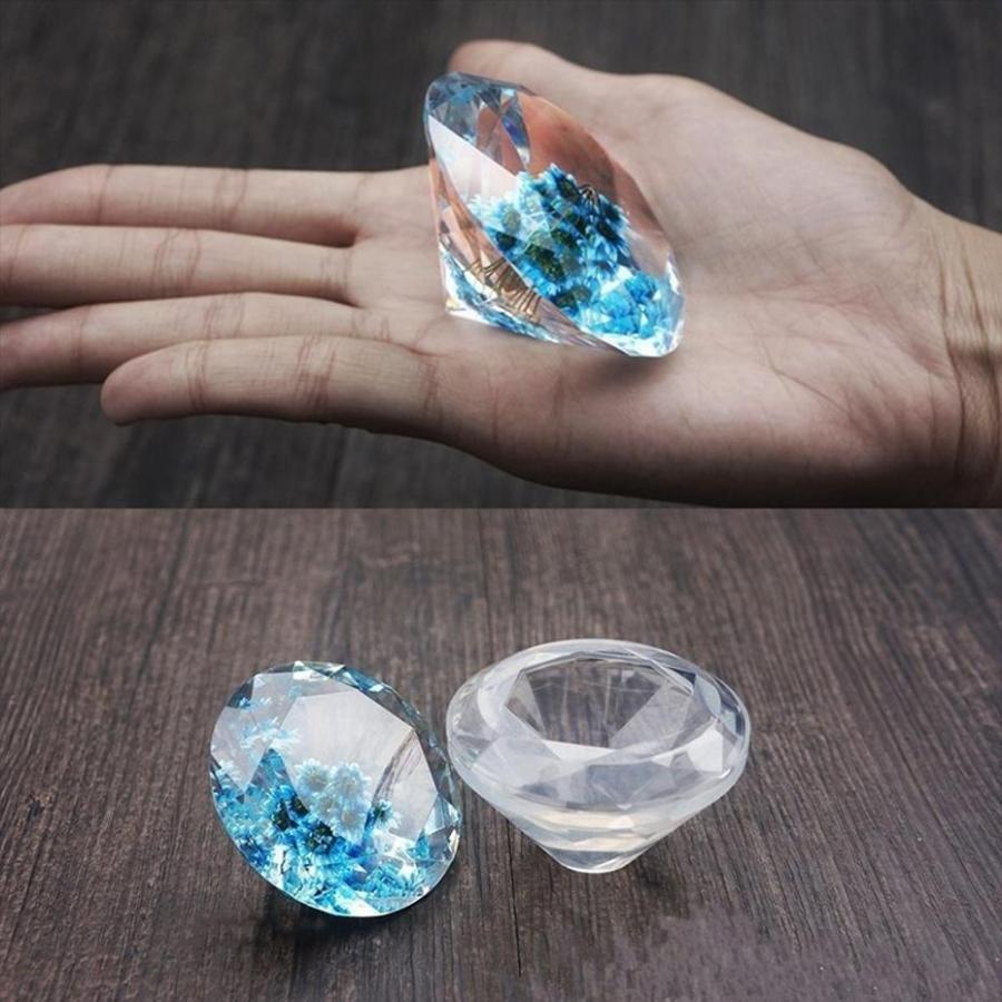1 Pcs New Diamond Shape Silicone Pendant Mold DIY Resin Casting Mould Handmade Tool For Crystal Jewelry Making Accessories
