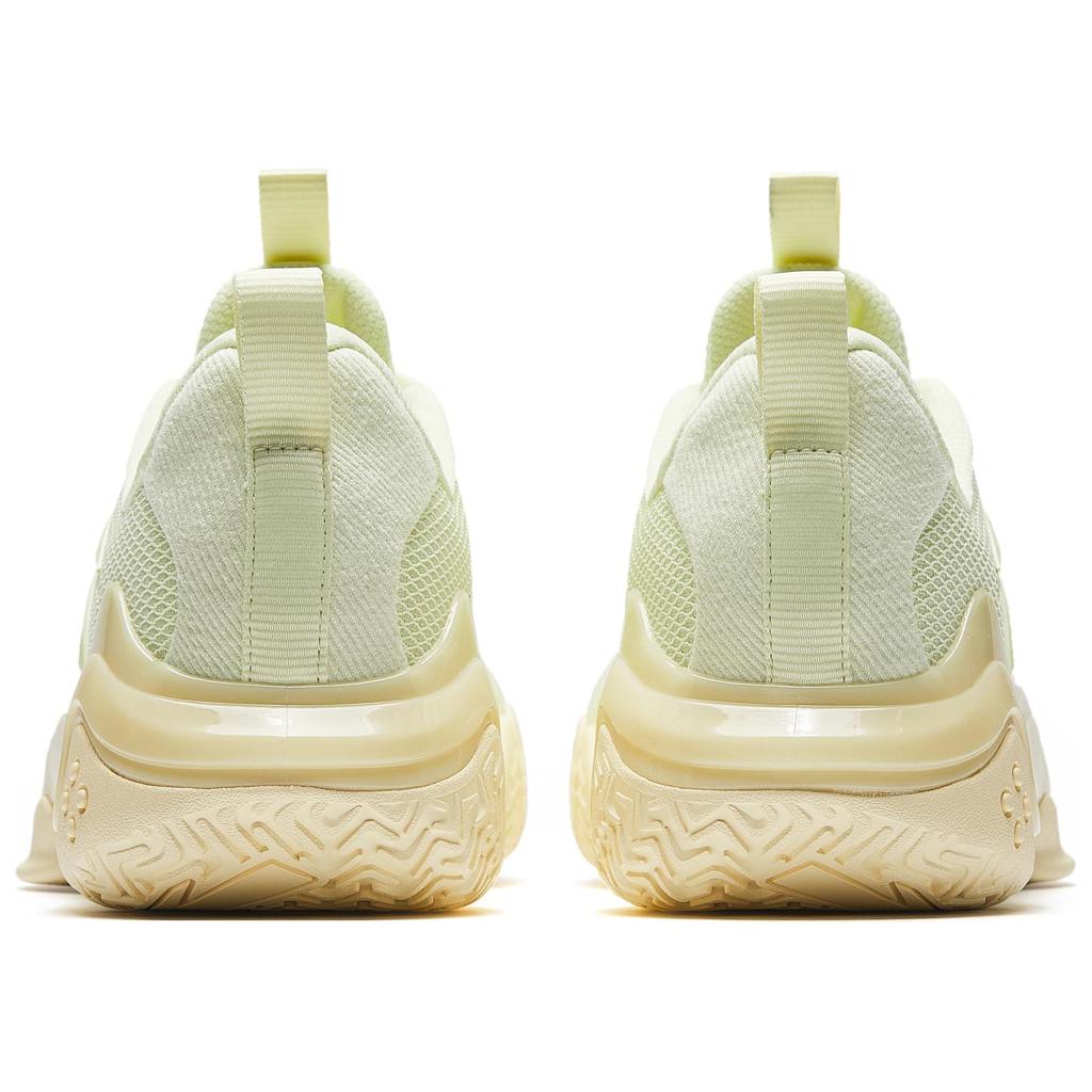 New Anta Shock Wave 4 Anti-Slip And Wear-Resistant Breathable Low-Top Basketball Shoes Men's Green Yellow 912511607Q-3