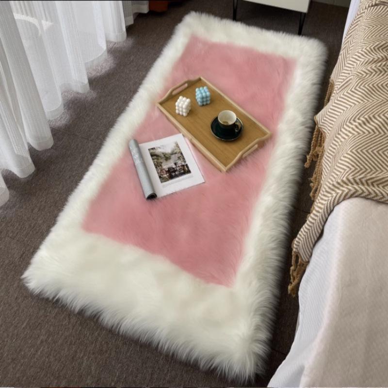 Thickened Imitation Wool Rug for Bedroom, Bay Window, or Living Room