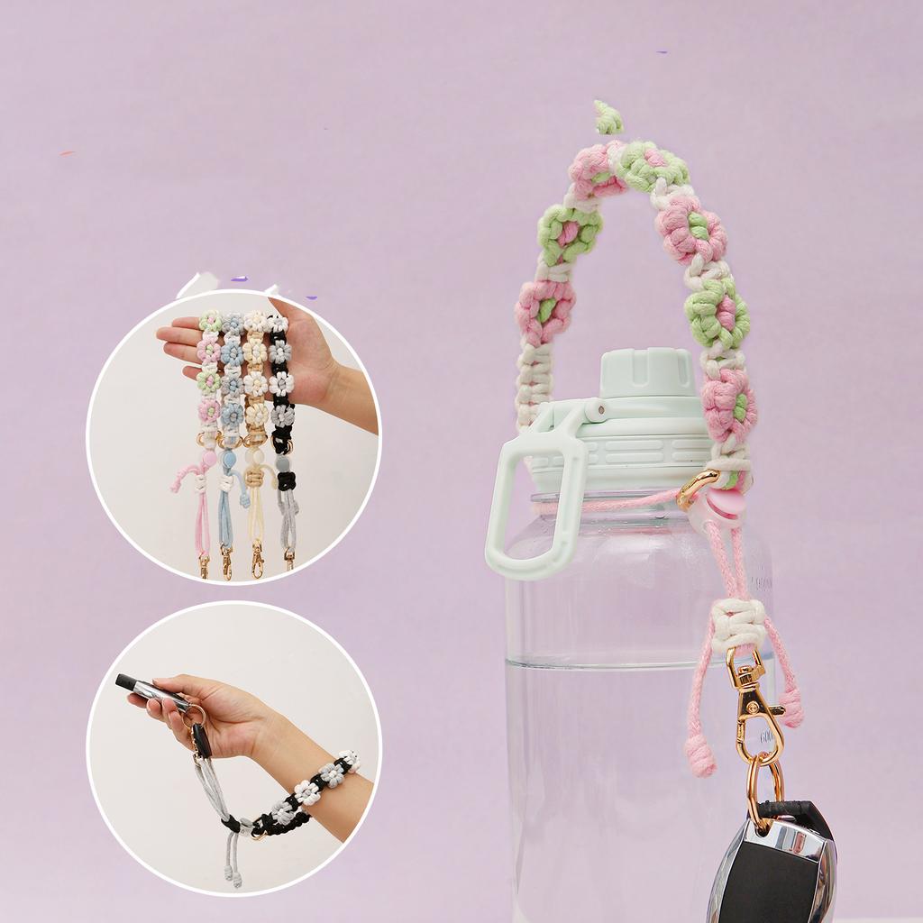 portable hand-made adjustable lanyard Daisy cup hanging accessories bottle for water bottle tumbler unisex gift travel out-door