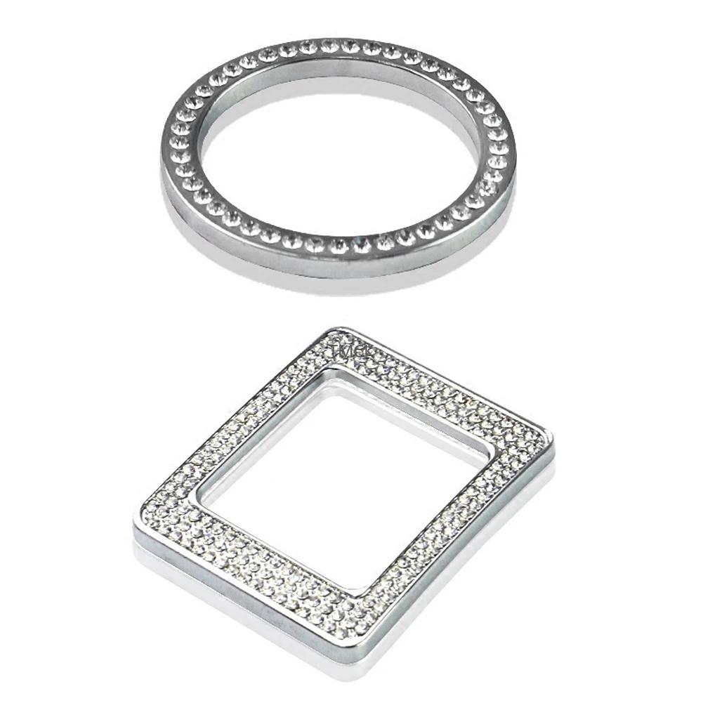 For Mercedes Benz C E S CLS GLC Class W205 W212 W213 W222 W218 X253 Car Accessories Central Clock Watch Ring Trim Diamond Cover
