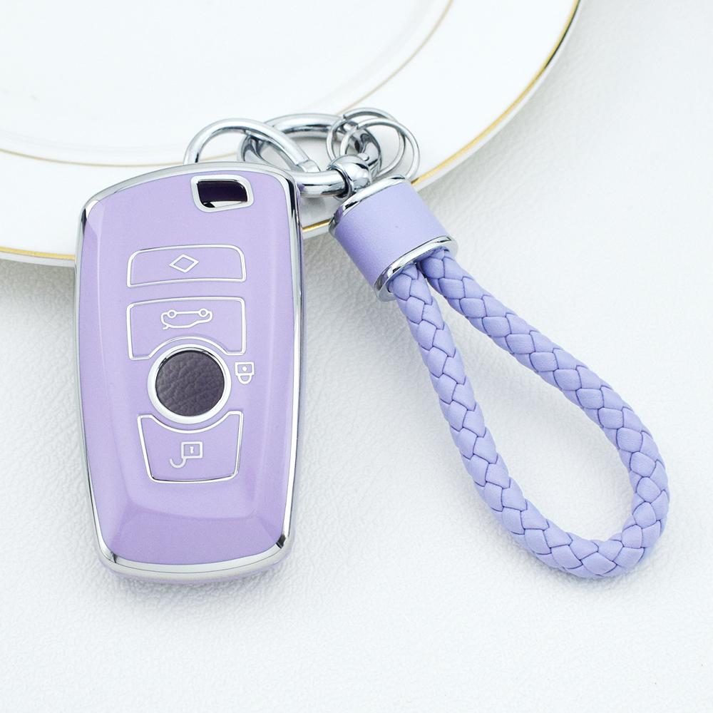 TPU Remote Car Key Case Cover Holder for BMW 1 3 5 7 Series X1 X3 X4 X5 X6 F10 F20 F30 F34 F25 F31 M3 M4 E34 Keychain
