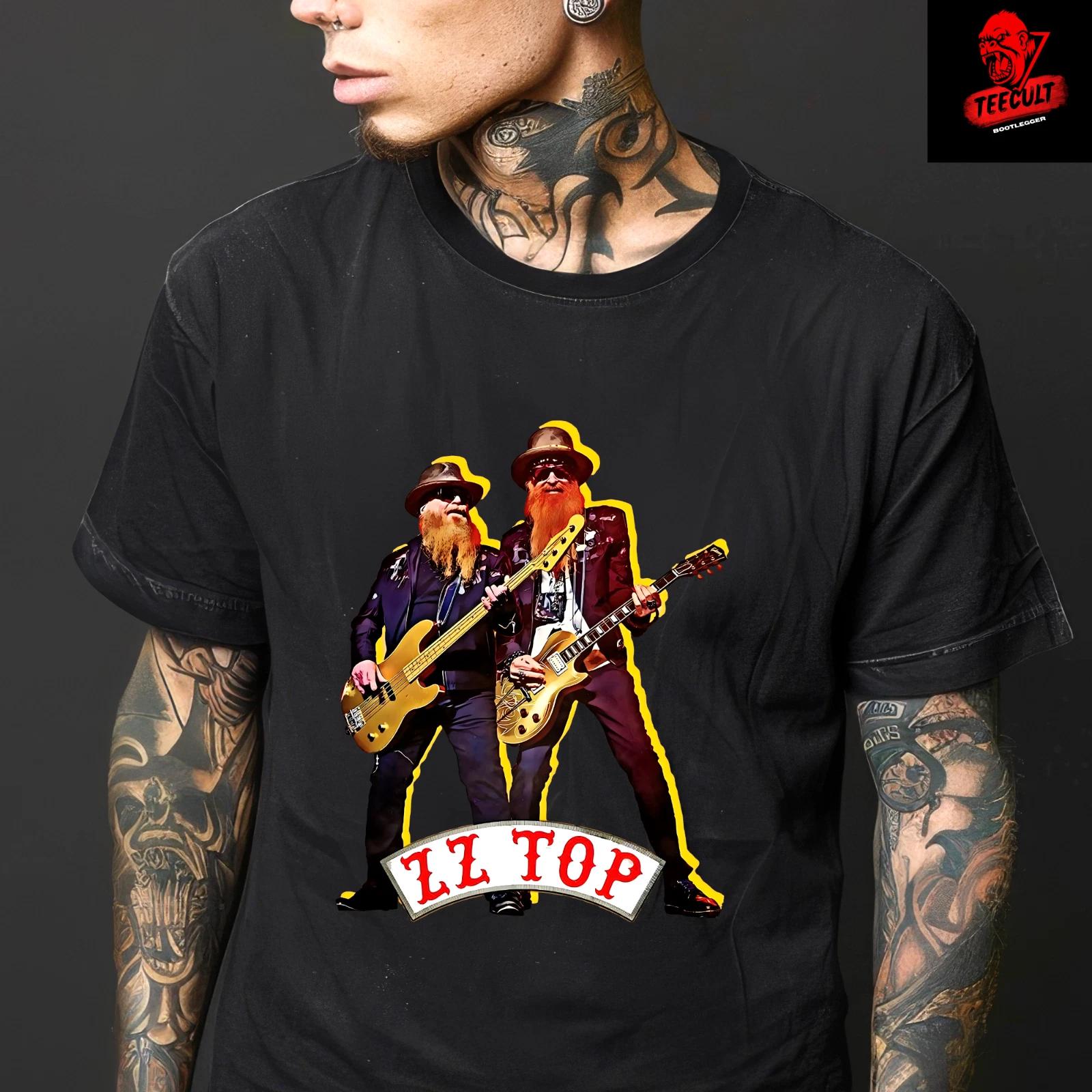 Men s and Women s T-shirts ZZ Top Classic Rock Band Music Tee Unisex Heavy Cotton XXXL