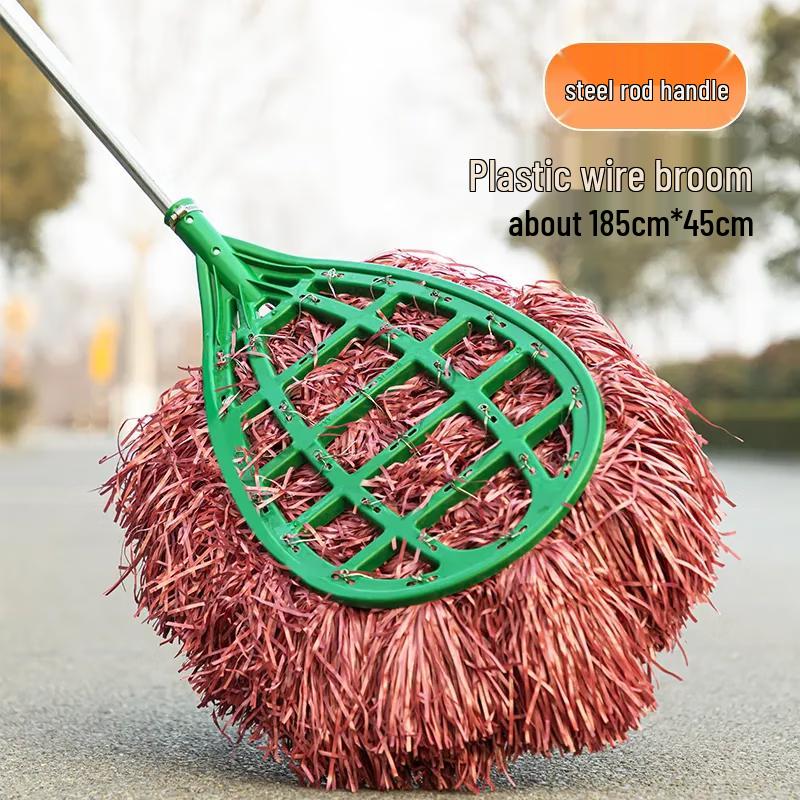 Shuangan Heavy-Duty Plastic Bristle Outdoor Broom
