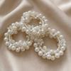 Beaded Faux Pearl Hair Ties Hand-Woven Hair Accessories Decorative Elastic Hair Rope  Party
