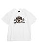 KEYMISERY Skull Cross Kiss Crop T-Shirt (White)