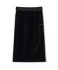 Oioi Collection Layered Logo Velvet Skirt_Black