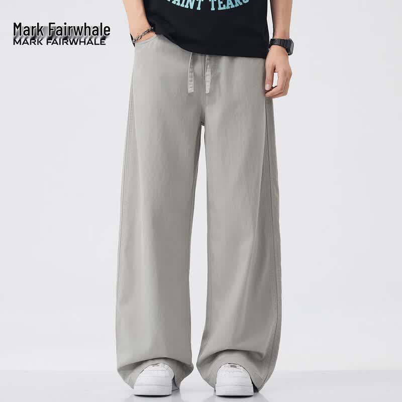 Mark Fairwhale Men's Lyocell Blend Drawstring Straight Casual Pants