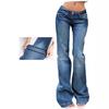 European and American retro Spice Girls flared pants slim and thin elastic jeans women's trousers