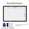 HANDUNYOU 60-inch Portable Outdoor Projector Screen