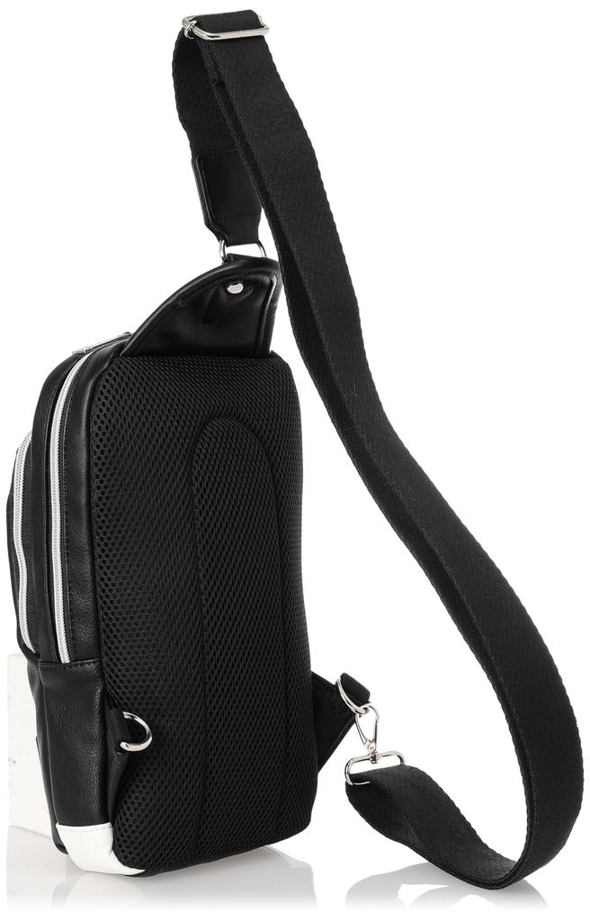 Admiral Kunstleder Umhängetasche Schultertasche Markenname Golftasche mit gesticktem aufgerichteten schwarzen Herren Tasche, Leicht, Design, ADBA-01,