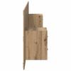 Headboard with Cabinets 3 pcs Artisan Oak Wood Based Material