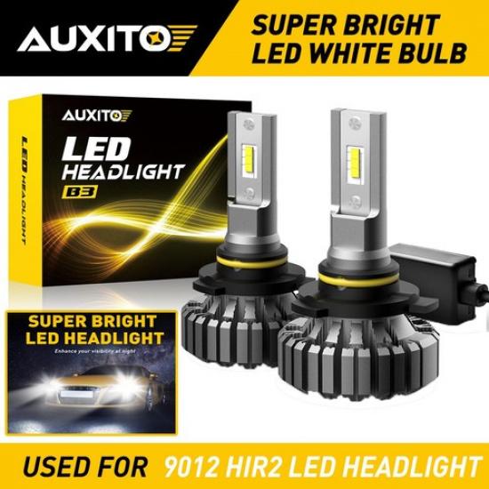 AUXITO 9012 HIR2 LED Headlight Bulb 20000LM High Low Beam Cool White CANBUS EXC