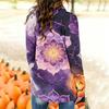 Women's Long Sleeve Halloween Print Cardigan for Casual Everyday Wear