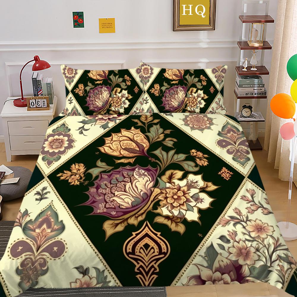 Casa Biancheria da letto 3D Stampa Paisley di alta qualità Donna Misura King Decorazione Camera da letto Set Copripiumino Copriletto