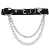 1Pcs Women Punk Goth Heart Pu Leather Elastic Leg Rings Body Jewelry On The Legs Elastic Body Chains Suspender Garters Belt