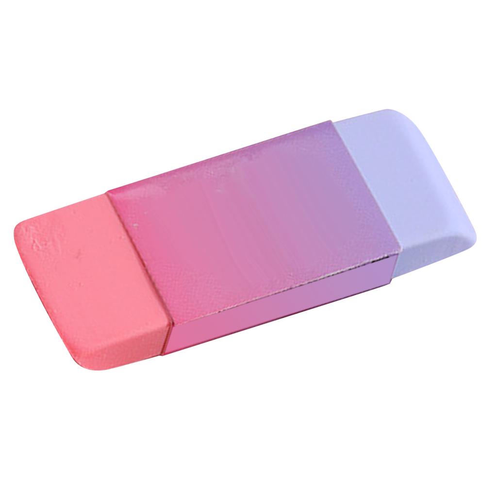 Dual Color Bevel Eraser Students Artists Large Size Block Rubber Eraser for School and Office 80x28mm Dual Color Bevel