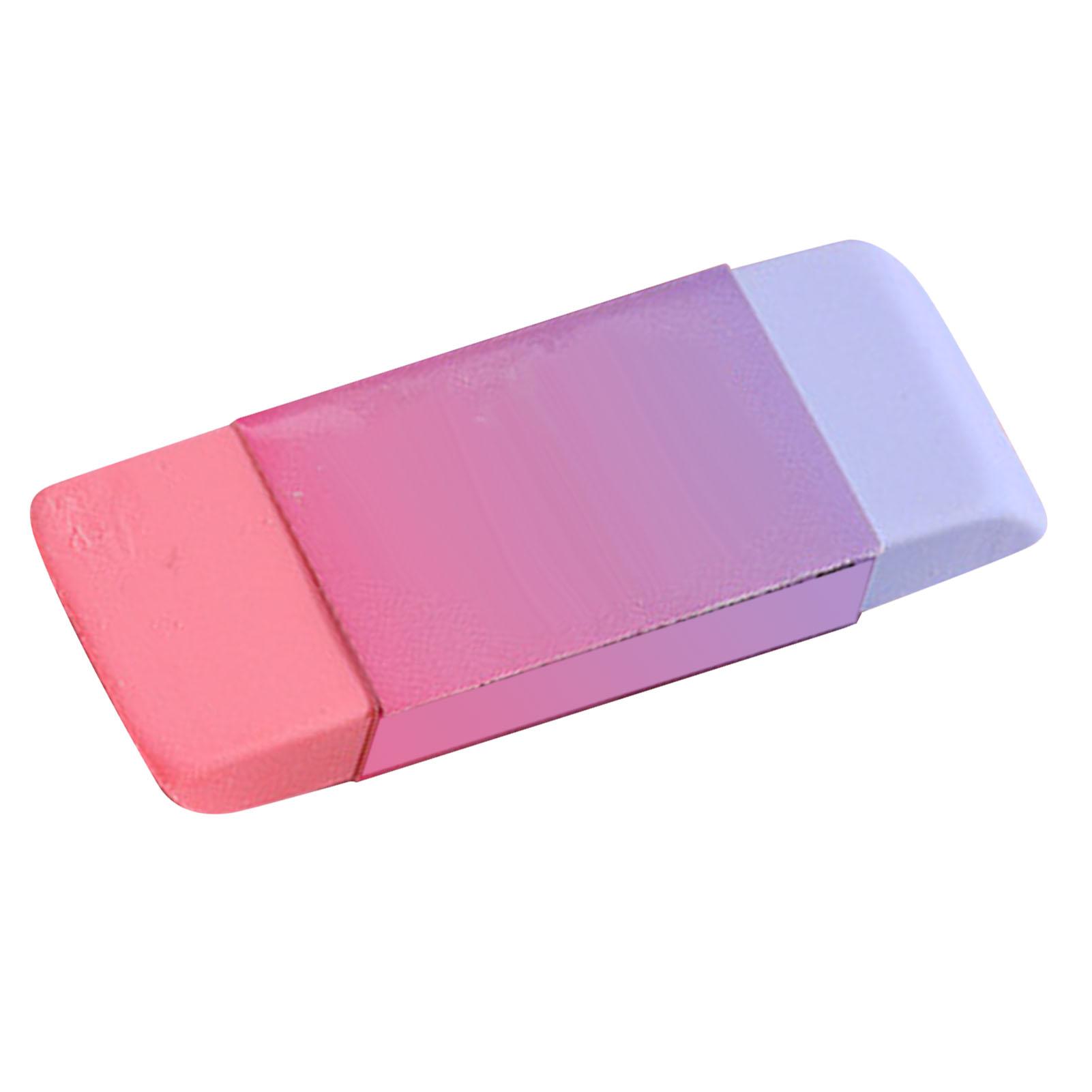 

Dual Color Bevel Eraser Students Artists Large Size Block Rubber Eraser for School and Office 80x28mm Dual Color Bevel