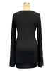 Autumn Bell Sleeve Slit Solid Color Lace Patchwork Square Neck Bodycon Dress Mature Style French Retro Patchwork Slim Sexy Elegant Women Maxi Dress