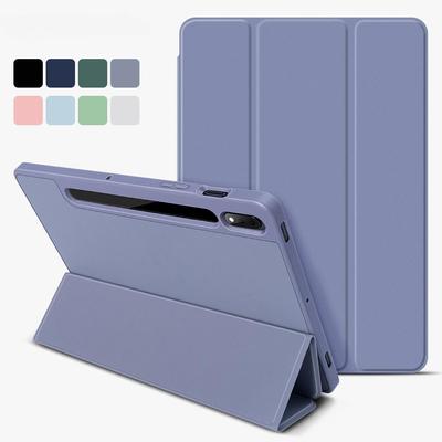 Beschermhoes voor Samsung Galaxy Tab S8 11 In voor S7 11 S6 Lite 10.4 S7 Plus S7 FE S8 Plus 12.4 S8 Ultra 14.6 met pennenbakje Tablethoes