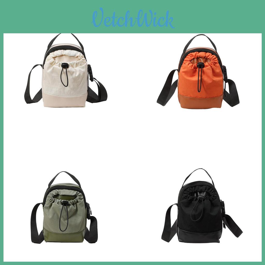 Blocked Color Simple Women Casual Drawstring Water Bottle Bag For Out Going