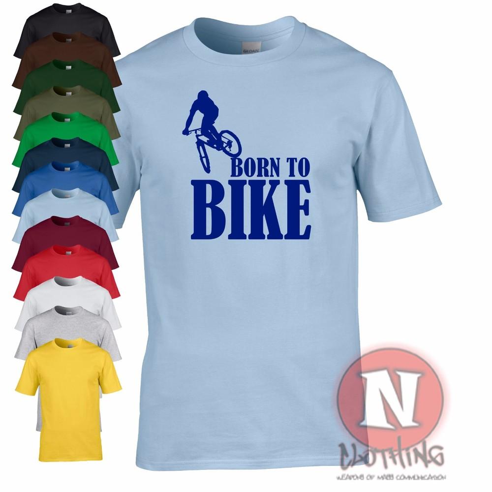 T-Shirt De Vélo Born To Bike, VTT, Trekking, Tout Terrain, Extrême