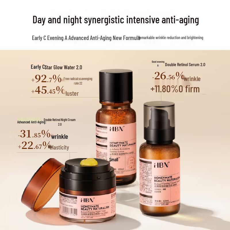 HBN Morning C Evening A Retinol Anti-Aging Skincare Gift Set