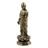 Lifelike Pure Brass Lotus Guanyin Statue Retro Lotus Guanyin Tathagata Buddha Statue Tathagata Brass Buddha Sculpture Office
