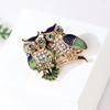 Spille Trendy Doppio Gufo Spilla Strass Spilla Pin Uccello Animale Festa Casual Abito Decorazione Spilla Per Donne Corsage Regali
