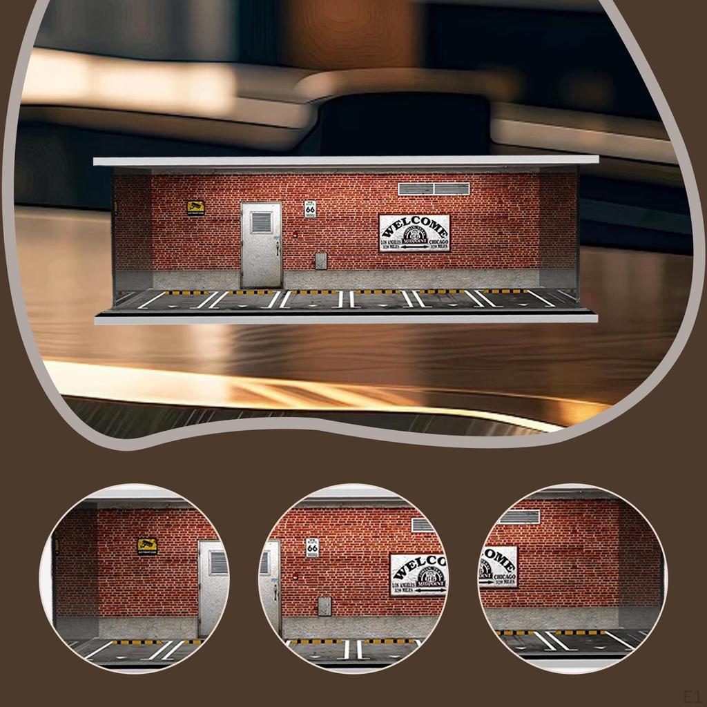 1/64 Model Car Display Case Diorama Decorative Scenario Toy Storage Box Showcase Organizer for