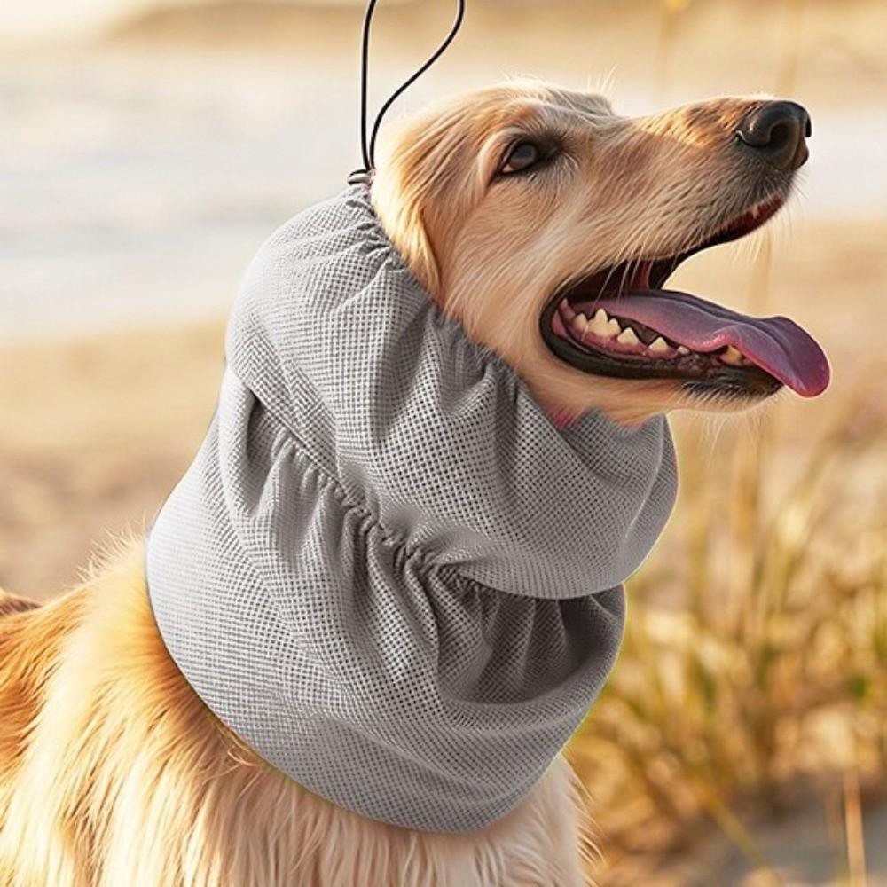 Quick Dry Pet Dog Earmuffs Elastic Mesh Dog Ear Cover Comfortable Pet Neck Gaiter  Dog Walking
