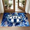 FC Zürich Design Crystal Velvet Rug Soft Decorative Mat for Bedroom Entrance