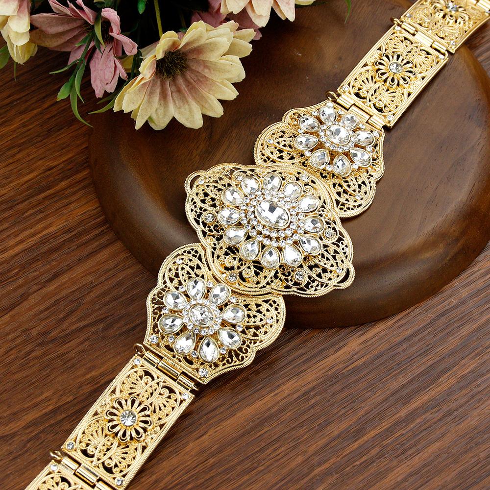 Gold Color Chic Style Women Belt Bride Waist Belt Chain Wedding Dress Jewelry