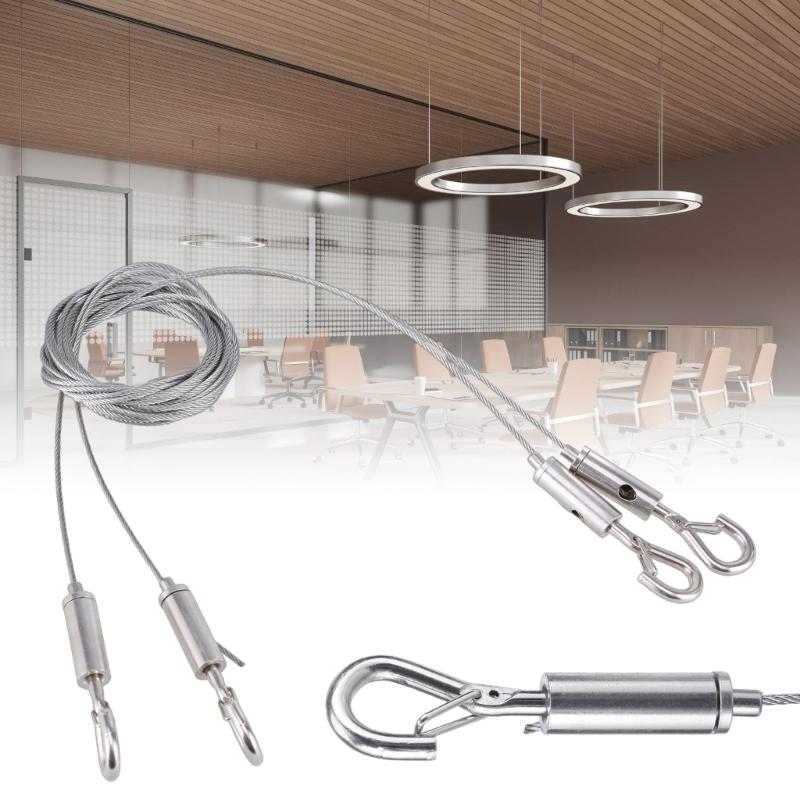 Adjustable Picture Hanging Wire Set Sturdy Stainless Steel Cable with Stylish Hook Accessory for Photos and Frames
