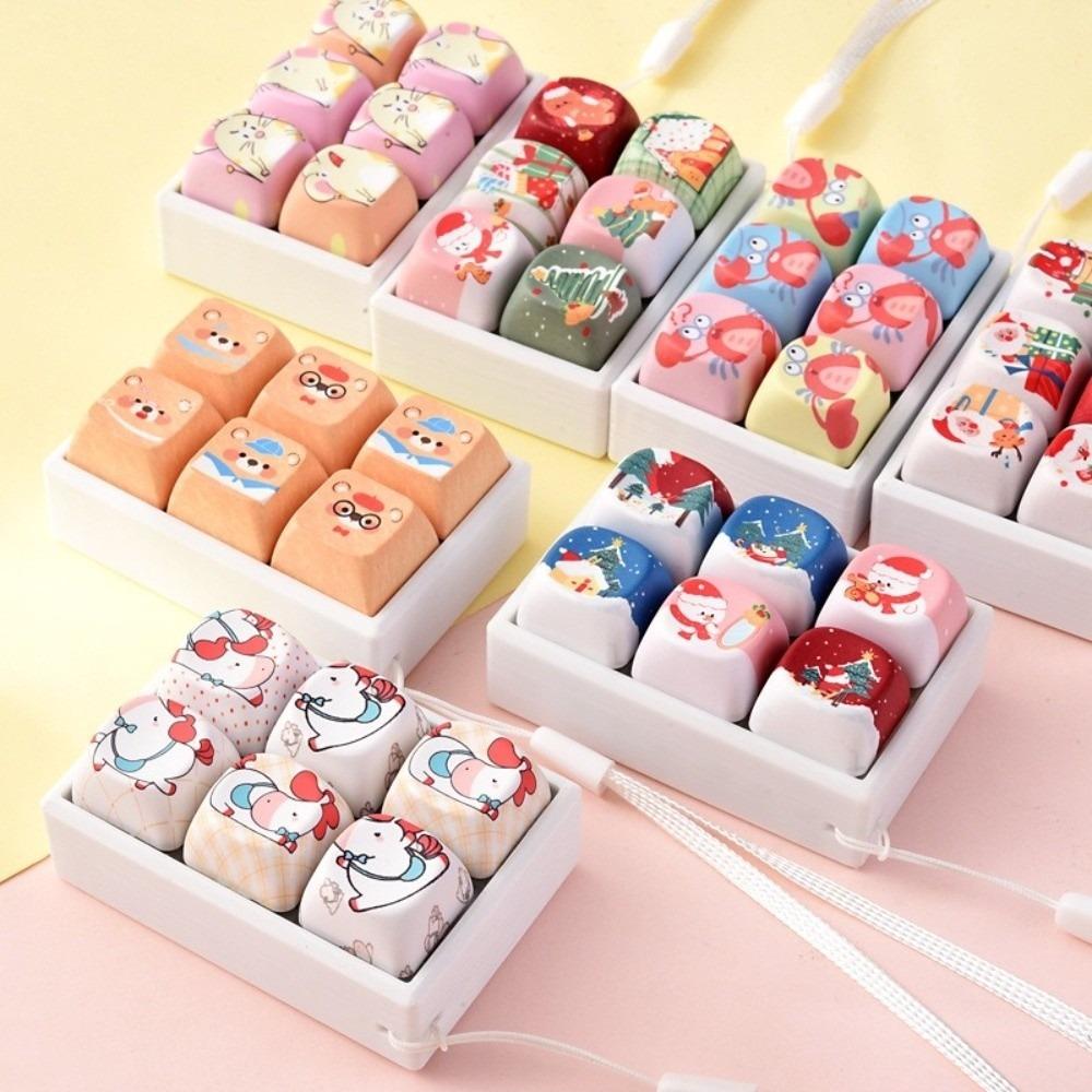 Sensory Clicky Button Keyboard Clicker Toy Keyring Keyboard Button Clicker Key Chain Pendant