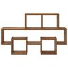 Wall Shelf with Shelf Reclaimed Wood Look 82 x 15 x 51 cm Engineered Wood