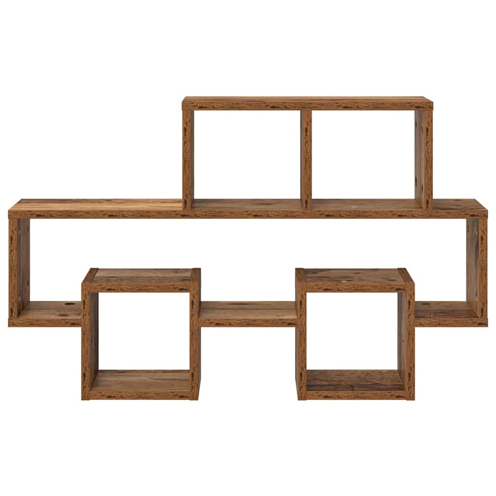 Wall Shelf with Shelf Reclaimed Wood Look 82 x 15 x 51 cm Engineered Wood