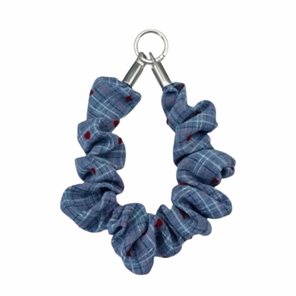 2-in-1 Scrunchie Phone Wrist Strap Stretchable Keychain Bag Charm Fabric Phone Lanyard Women
