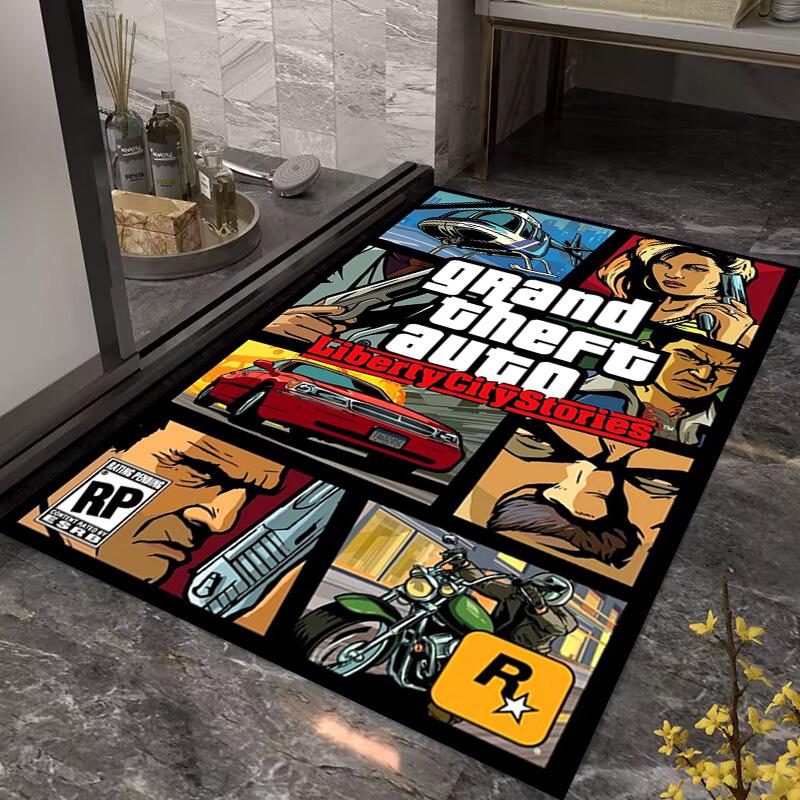 Grand Theft Auto Online: Covor de Aventură cu Octan Ridicat Potrivit pentru toate anotimpurile Decor Acasă Modă Cadouri de Crăciun Artă