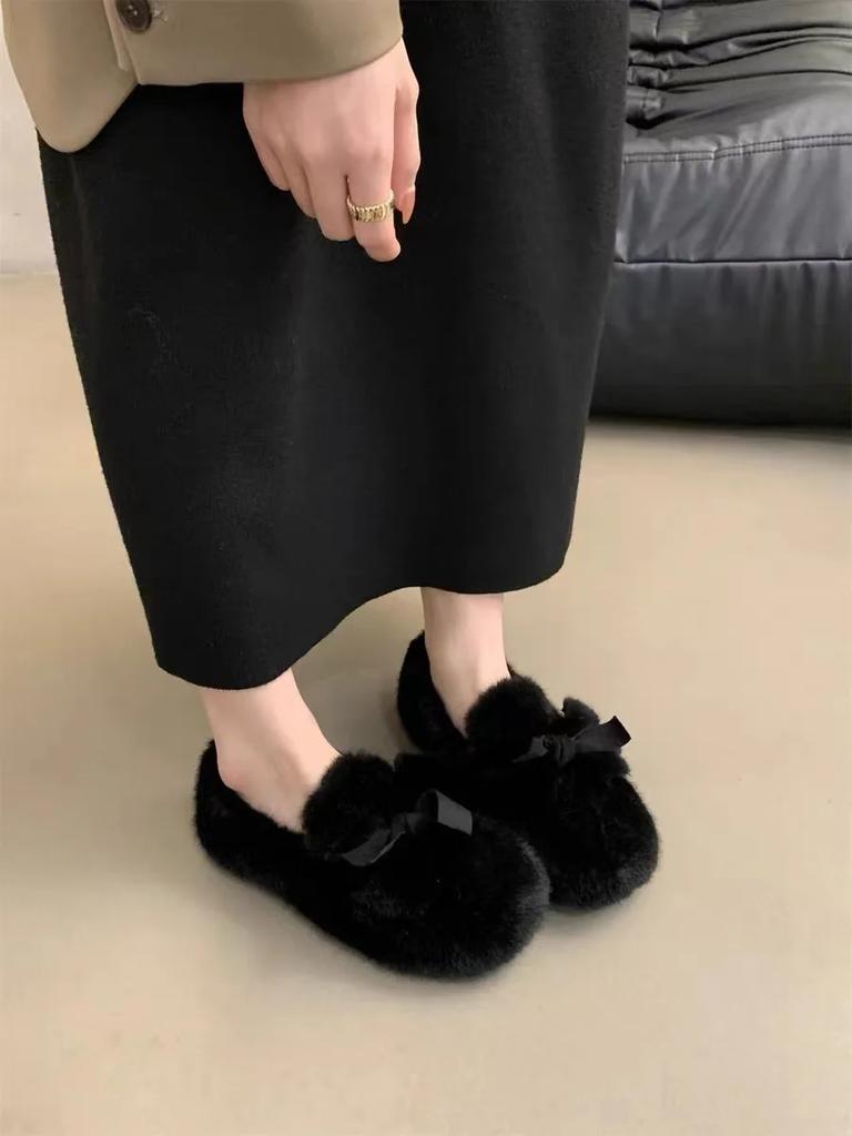 Retro Fashion Women Shoe 2024 Winter New Collection Women Cotton Shoes Versatile Soft soled Women's Flat Shoe Warm Home Shoes