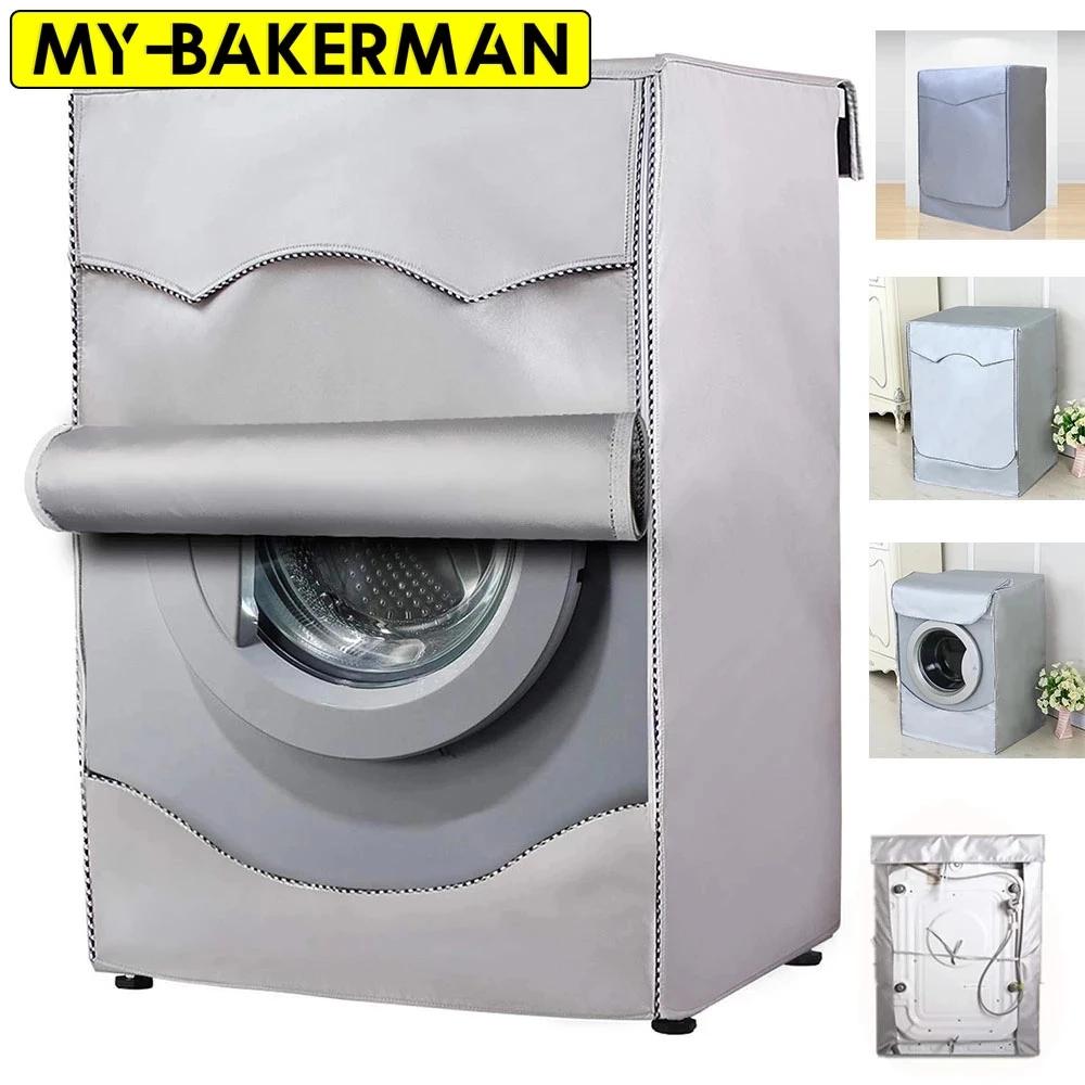 Washer-dryer cover Washing machine cover Polyester waterproof front load sunblock laundry silver coated dust cover