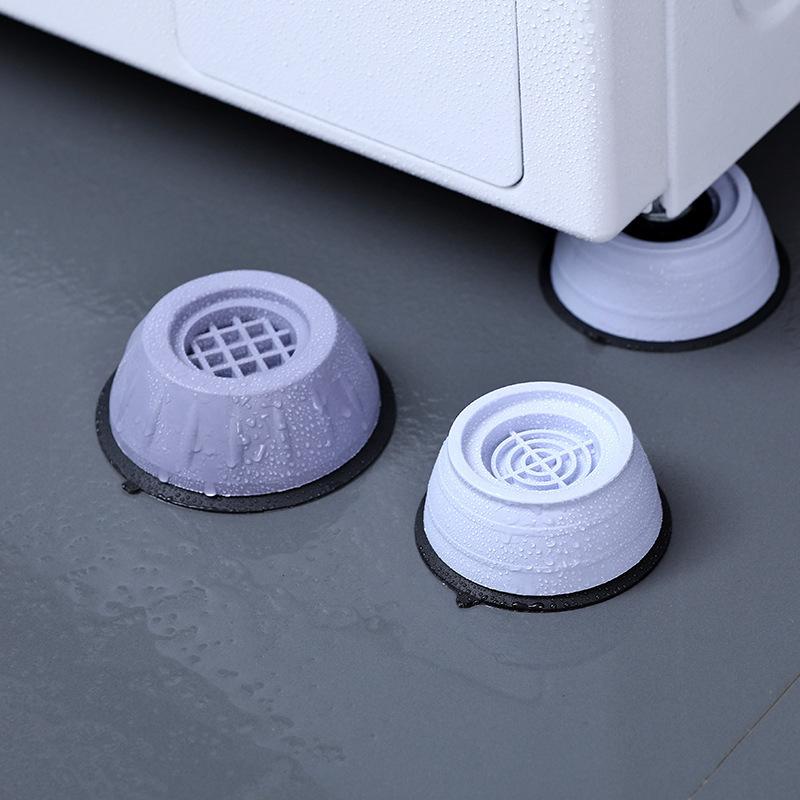 4 Pieces Washing Machine Mats Anti-Slip Anti-Shock Furniture Moisture-Proof Fixed Heightening Rubber Refrigerator Shock-Absorbing
