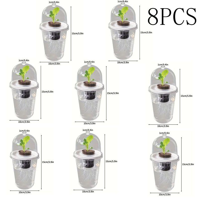 5/10Pcs Transparent Nursery Pots Hydroponic Seedling Germination Cup Seed Starting Pot Plant Gardening Planting Nutrition Cup