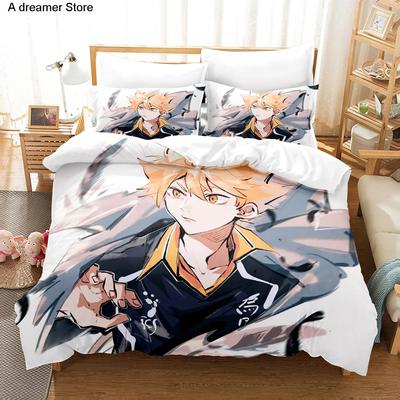 Haikyu Ensemble de Literie Japon Célèbre Anime Couette Housse de Couette Couette et Taie d'Oreiller Linge de Lit Chambre à Coucher Vêtements de Lit Dropshipping Cadeau