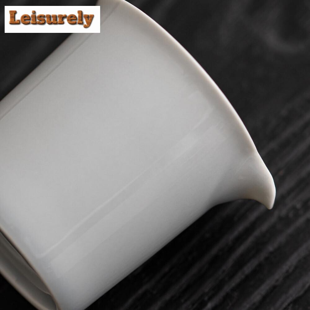 180ml Retro Ice Gray Galze Ceramic Tea Pitcher Retro Fair Cup Cha Hai Household Justice Cup Tea Services Decoration Accessories