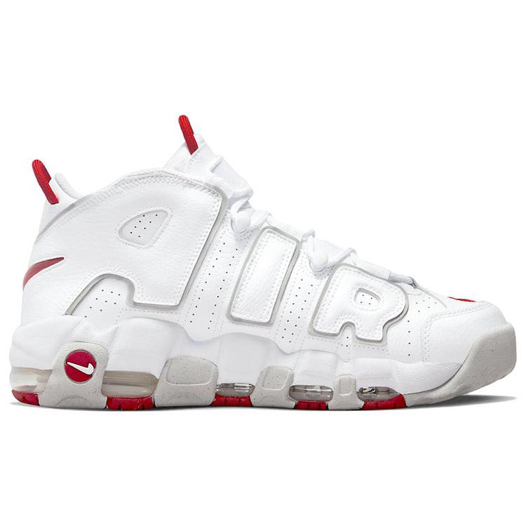 New Nike Air More Uptempo 96 White Grey Fog University Red DX8965-100