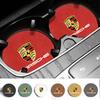 2PC Luxury Car Coaster Water Bottle Cup Holder Mat Anti-slip Pad For Porsche Cayenne Panamera Macan 911 718 918 Taycan Boxster