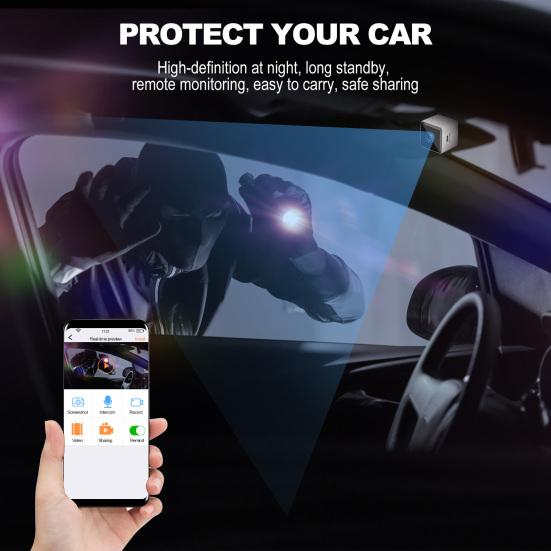 Mini Security Camera 1080P Rechargeable WiFi Audio Video Recording Nanny Surveillance Camera